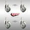 Service Caster 4 Inch 316SS Gray Polyurethane Wheel Swivel 3/8 Inch Threaded Stem Caster Set SCC-SS316TS20S414-PPUB-381615-4 - alternate 4